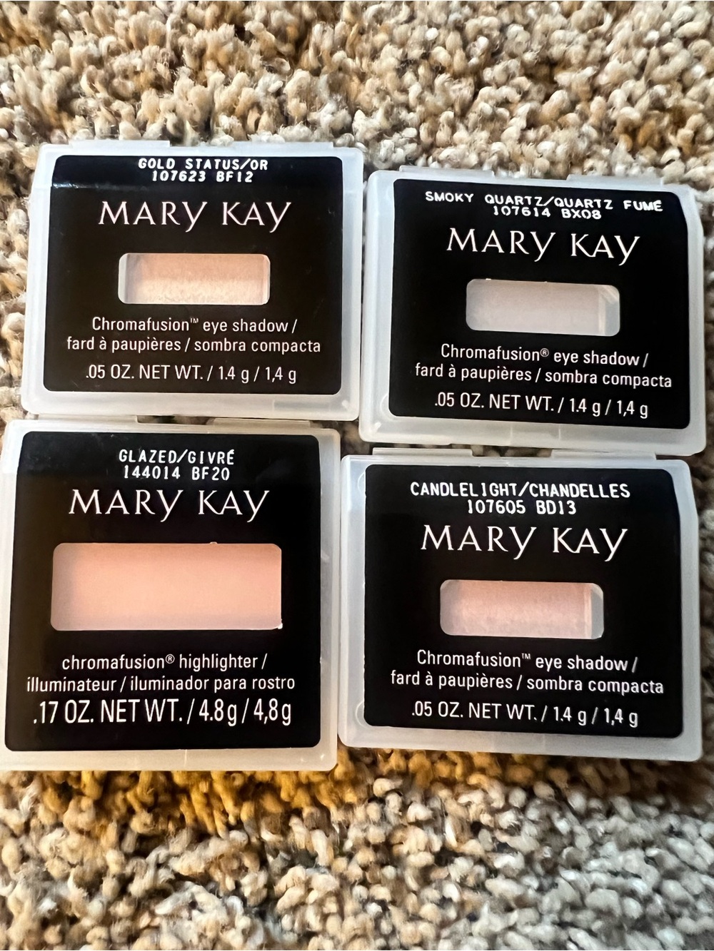 Mary Kay Chromafusion Trio & Highlighter Set — Pink, Champagne, Cream Shades